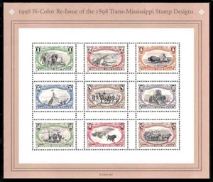 3209 Bi Color Reissue 1898 Trans Mississippi TEN SHEET, ONE 3210 SHEET DISCOUNT - Bild 1 von 4