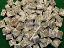 " Tiny Mint Green floral Brocade " 85 Broken China Plate Mosaic Tiles Edwardian