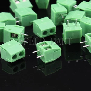 10 pz connettore blocco terminale a vite universale morsetto 2 poli/2 pin 3,96 mm dritto PCB - Foto 1 di 6