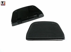 Rear Passenger Footboards EVO TC-88 Dyna Softail Touring Black Ribbed  - Picture 1 of 1