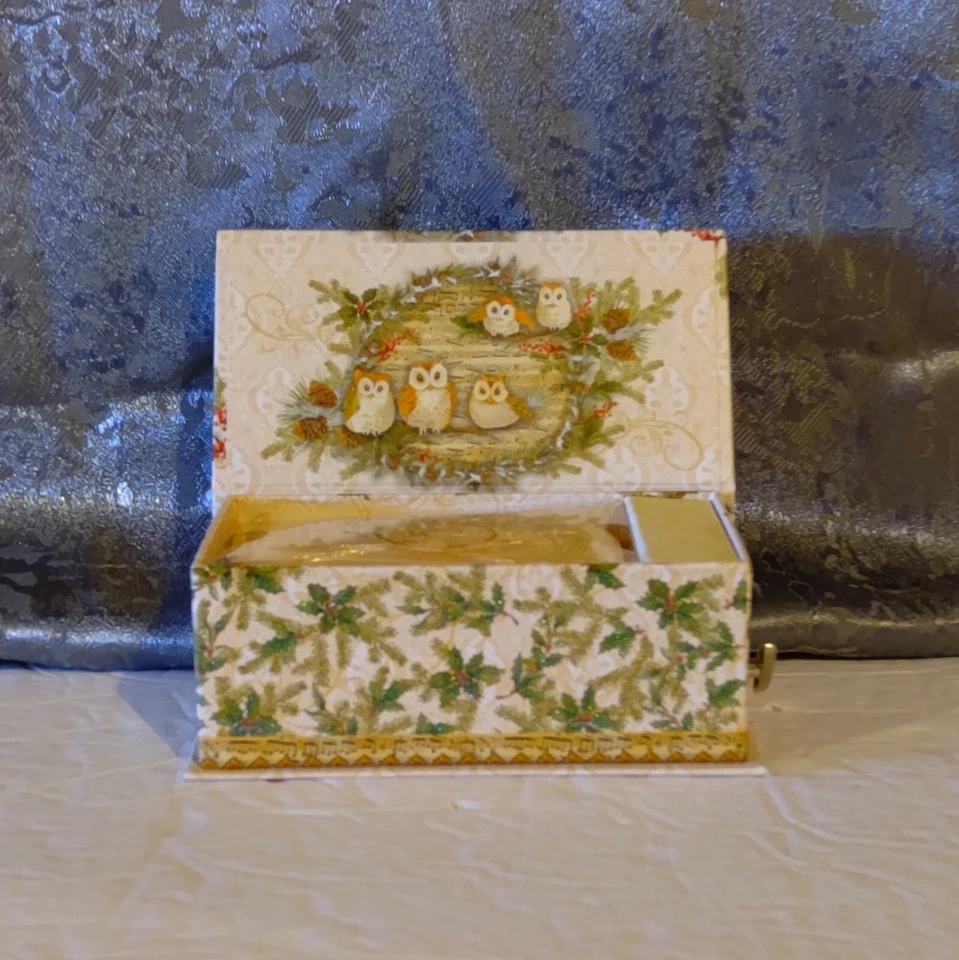 Punch Studio Owls Music Box Verbena Soap  Plays Beethoven's Ode to Joy  - Image 1 of 4