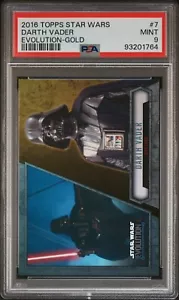 STAR WARS 2016 TOPPS EVOLUTION GOLD PARALLEL #7 DARTH VADER PSA 9 /50 - Picture 1 of 2