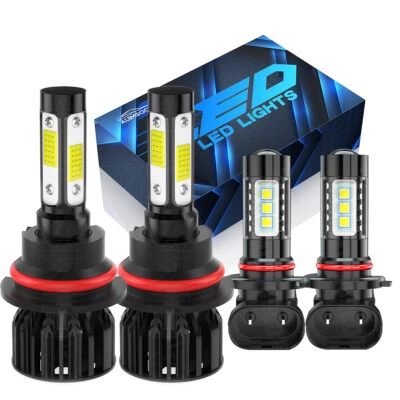 Combo de luces LED bombillas altas bajas + luces antiniebla para Ford F-250 1997 1998 Foto 1 de 4