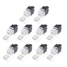 RJ45 Cat6 UTP Keystone Female Adapter Network Connector 10 Pieces Tool-Free