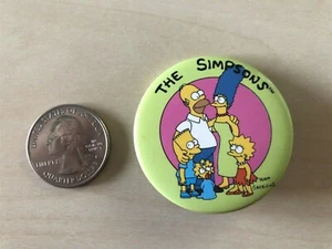 1989 The Simpsons Vintage Fox TV Show Cartoon Pinback Button #34885 - Picture 1 of 2
