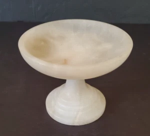 De colección Pedestal de Alabastro Cuenco Compota 4" Diámetro x 3" Alto - Imagen 1 de 13