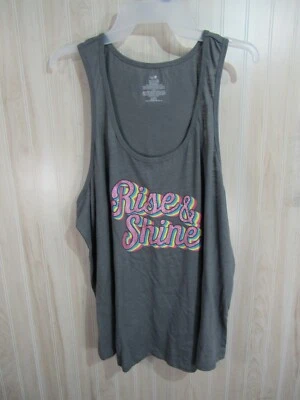 Nueva camiseta sin mangas de pijama Secret Treasures talla 2X gris ropa de dormir RISE AND SHINE  Foto 1 de 4