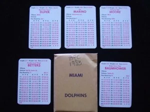 1983 APBA : MIAMI DOLPHINS NFL Football Team Set : 32 players cards Dan Marino - Picture 1 of 2