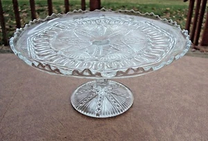 EAPG Yoke and Circle aka Era Cake Stand - J. B. Higbee Company - Picture 1 of 6