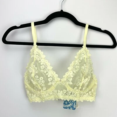 NEW $48 Free People Veronica Underwire Lace Bra Light Yellow  - Image 1 of 4