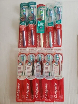 Mixed Lot NEW Colgate 360 Advanced Optic White,Deep Clean Toothbrushes, Soft/Med - Image 1 of 4