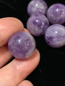Una bellissima pietra preziosa grande lavanda viola ametista perlina rotonda 18 mm naturale - Foto 1 di 4