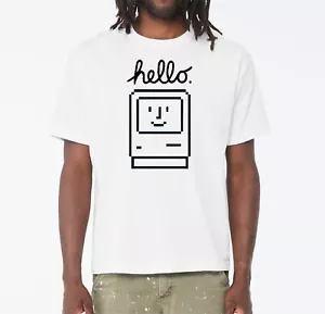 **NEW DESIGN** VINTAGE APPLE "HELLO" COMPUTERS 80'S T-SHIRT THAT'S EPIC - Picture 1 of 1
