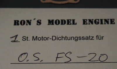 Gehäuse-Dichtungssatz für Modellmotor OS FS-20 - Bild 1 von 2