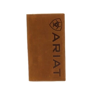 Ariat Wallet Rodeo Vertical Debossed Large Medium Brown Wallet A3545244 - Picture 1 of 2
