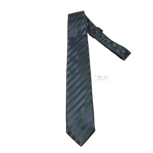 Italo Ferretti NWT Neck Tie in Navy Blue/Green Stripes 100% Silk Made in Italy - Picture 1 of 10