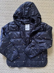 Gap kids girls cold control puffer jacket L 10 NAVY starts lightweight - Picture 1 of 2