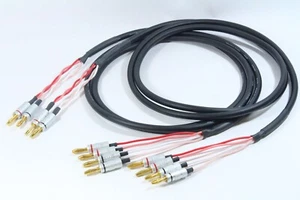 Canare 4S8 BiWire Speaker Cable | 1 Pair | 2 to 4 Banana | 6 Ft | From Japan - Picture 1 of 3