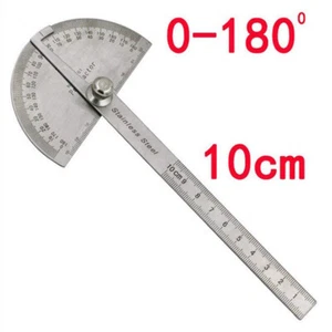 Stainless Steel Angle Finder Protractor Rule Measure Tool for Machinist Designer - Bild 1 von 9