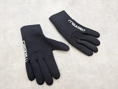 Castelli Gloves Mens 2XL XXL Black Neoprene Cycling Bike Outdoor Ride Grip - image 1 of 4