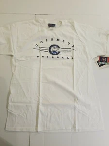 Vintage Columbus Baseball T Shirt 2001 Nos Salesman sample Size Large Rare Nwt - Picture 1 of 12