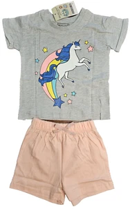 Girl Summer Short Set Cotton Outfits Short Sleeveless Tee T Shirt Tank Top Short - Picture 1 of 5
