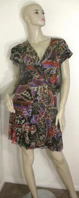 $998 Nuevo con Etiquetas Vestido Ralph Lauren Etiqueta Negra Estampado Floral Maye Seda 6 Foto 1 de 4