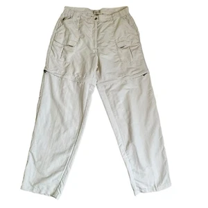 Pantaloni cargo LL Bean donna taglia L convertibili pantaloncini zip nylon Gorpcore - Foto 1 di 10