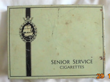 Vintage SENIOR SERVICE Cigarettes Tin (50 Capacity) 5.75" x 4.25"