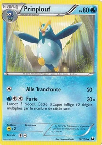 Prinplouf -N&B:Explorateurs Obscurs-28/108-Carte Pokemon France - Imagen 1 de 1