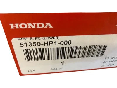 Brazo delantero inferior SE ADAPTA A HONDA TRX450R 2004-2005 51350-HP1-000 - NUEVO OEM Foto 1 de 3