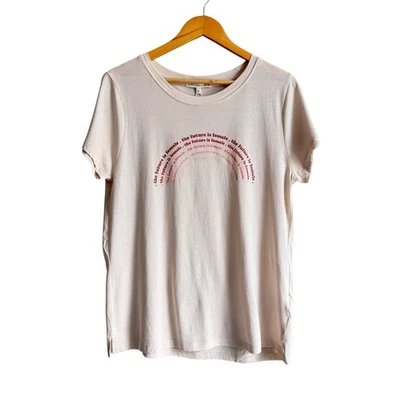 NWT C&C California The Future Is Female Rainbow Short Sleeve Tee Size Large - Image 1 of 4