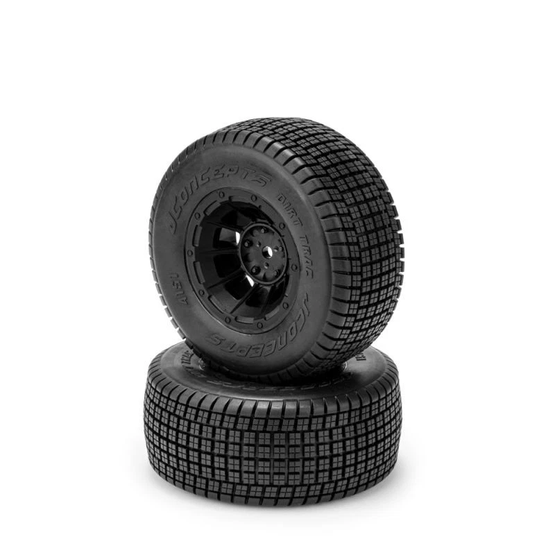 Jconcepts Dirt Trac Tires Green Premounted Hazard Slash REAR Wheels 41513244 - Image 1 of 1