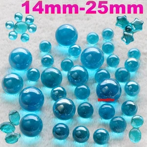 14mm-25mm Lake Blue Glass Marbles Traditional Toys Games Craft Decorative Balls - Picture 1 of 28