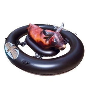 Float Water Mat Inflatable inflatabull Bull Rodeo Pool Inflatable Ride On NEW - Foto 1 di 9