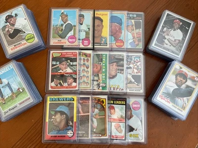 (100 +)1950年代20世纪60年代70年代老式卡片收藏大量地幔Aaron Clemente名人堂 — 第 1/4 张图片