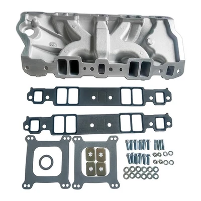 Colector de admisión de aluminio con juntas pernos pernos 2040 2701 para GM Chevy SBC 350 Foto 1 de 3