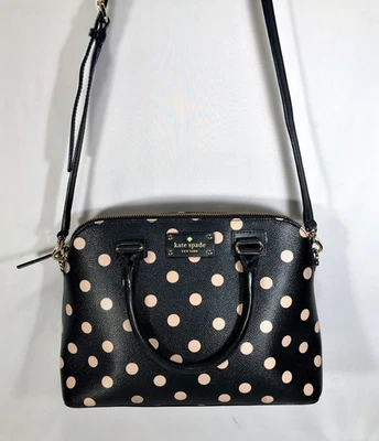 Kate Spade Wellesley Rachelle Polka Dot Satchel Handbag with Crossbody Strap - Image 1 of 4
