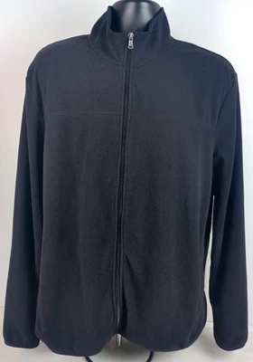 Chaqueta Croft & Barrow Para Hombre XL Negra Polar Cremallera Completa Manga Larga Cuello Simulado Foto 1 de 4