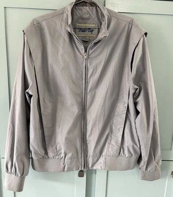 Trader Bay Vintage Bomber Styler Windbreaker Jacket Size XL Gray - Image 1 of 4