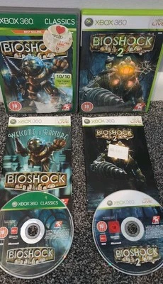 Bioshock 1 & 2 - Xbox 360 Complete With Manual Free UK P&P Complete with Manual - Image 1 of 4