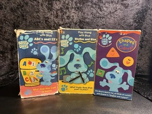 Blues Clues VHS Lot of 3 Play Along With Blue - Picture 1 of 6
