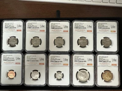 Juego de 10 monedas de Estados Unidos 2017-S Enhance sin circular - NGC SP70 primer día ANA Foto 1 de 4