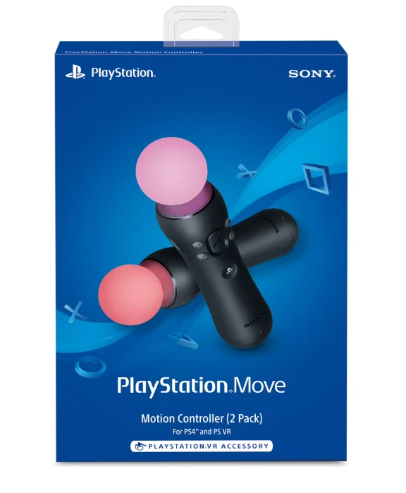 Sony Playstation Move Controllers - PS4/PS VR -  Black - 2 Pack - NIB Sealed - Image 1 of 1