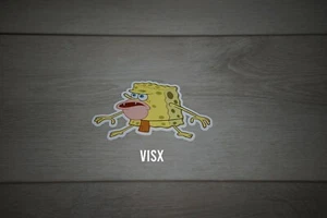 Caveman Spongebob Bumper Sticker Funny cute vector Vinyl Decal Pokemon meme - Bild 1 von 2