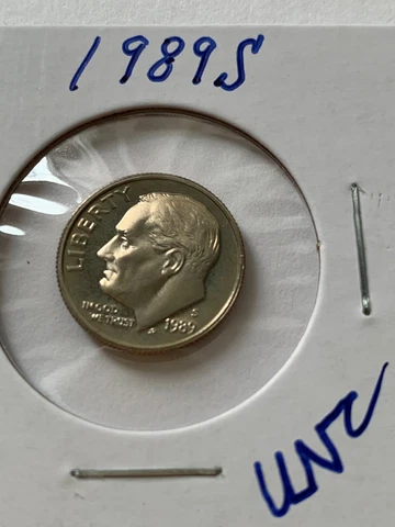 1989 S GEM PROOF ROOSEVELT DIME 10 CENT From 1989Proof Set Cover