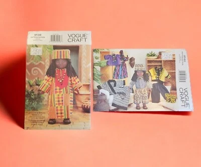 Vogue 9138  & 9140  Linda Carr African Doll and Doll Clothes Patterns 18" UNCUT  - Image 1 of 4