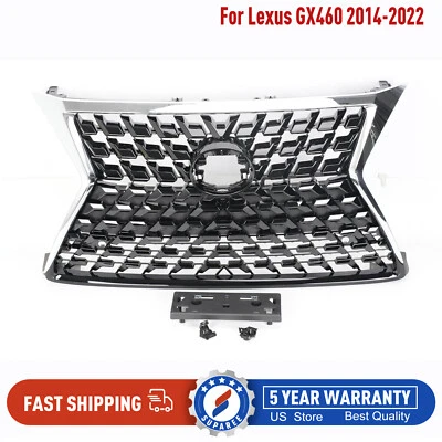For 2014-2022 Lexus GX460 Front Upper Lower Grille Luxury Grill Style Chrome Foto 1 de 4