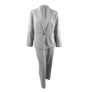 Le Suit Women's Textured One-Button Pantsuit 14W NWT for Work / Interview - Picture 1 of 3