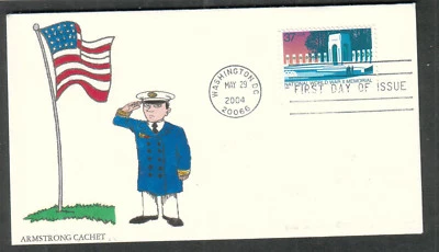 2004 FDC Scott 3862 National WWII Memorial Armstrong cachet #6 of 10 issued - Image 1 of 2